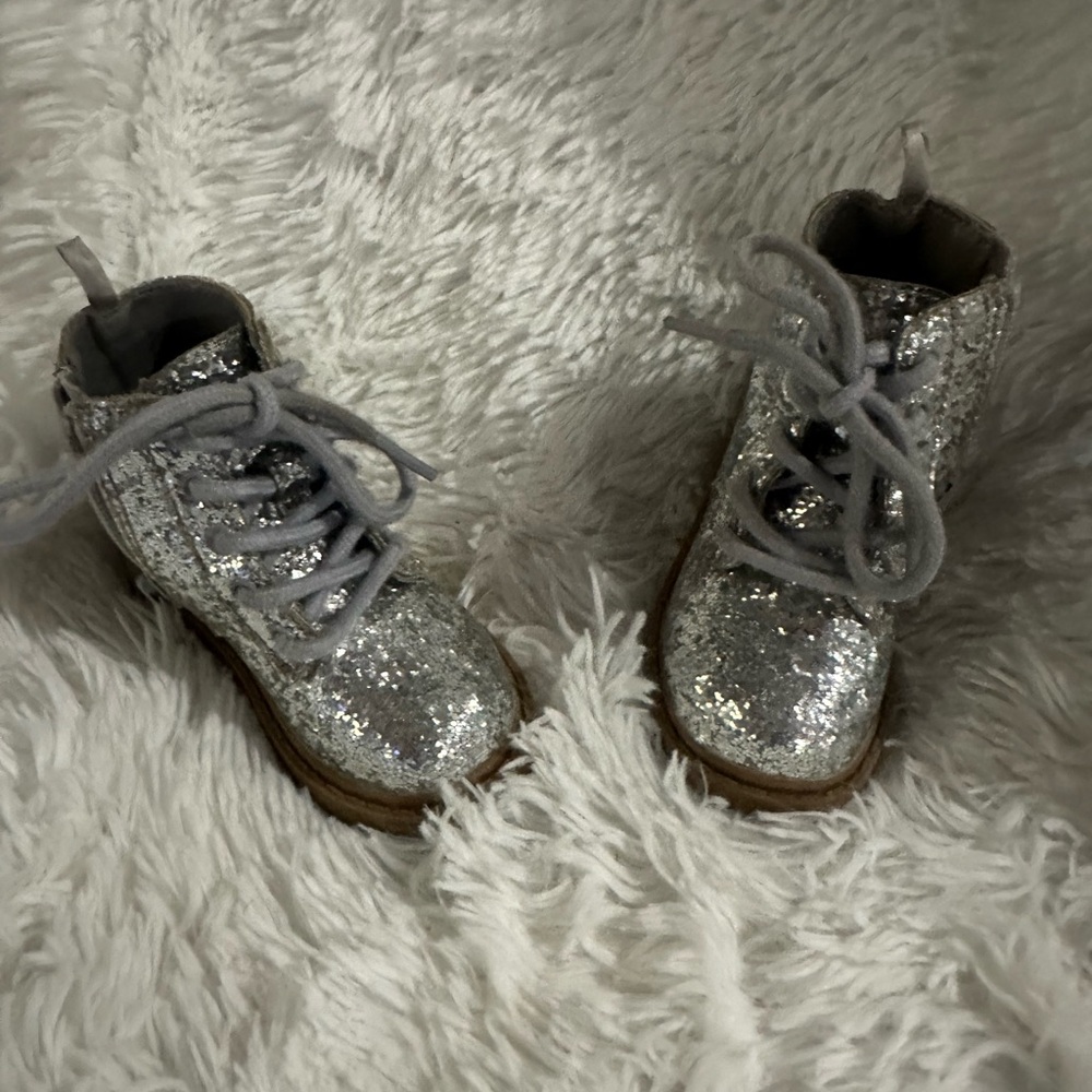 Sparkly Silver Kids Old Navy Boots